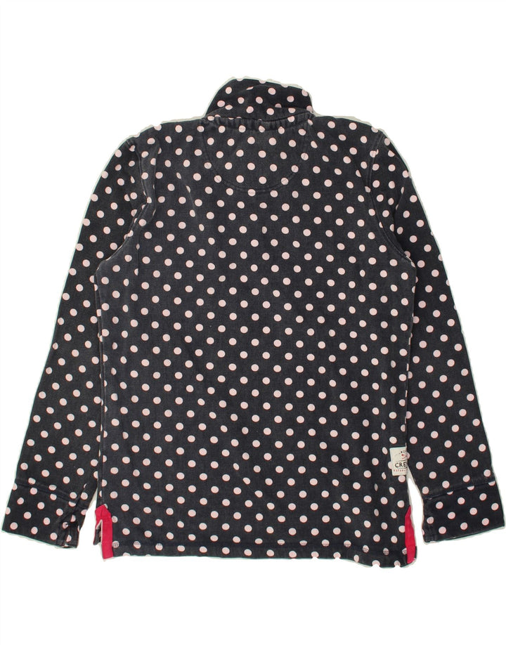 CREW CLOTHING Womens Button Neck Sweatshirt Jumper UK 12 Medium  Black | Vintage Crew Clothing | Thrift | Second-Hand Crew Clothing | Used Clothing | Messina Hembry 