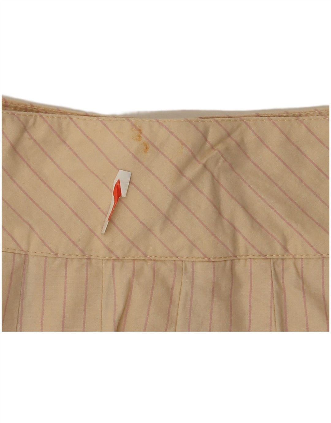 Gonna mini avvolgente da donna Zara media W28 cotone gessato beige