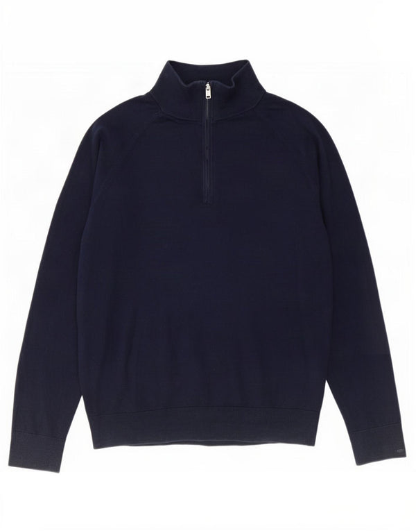 Maglione da uomo Gap con zip e collo grande in cotone blu navy