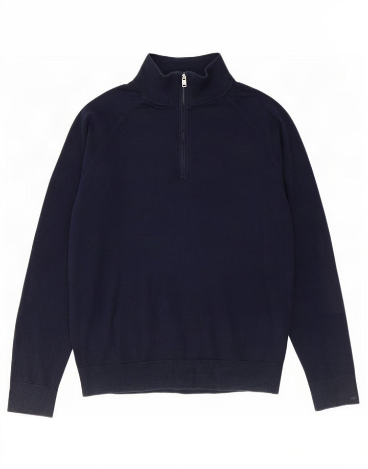 Maglione da uomo Gap con zip e collo grande in cotone blu navy