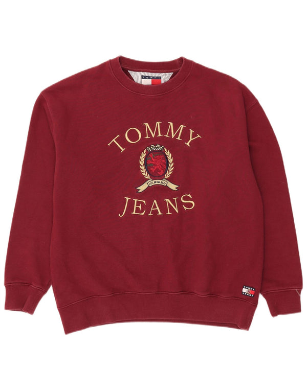 Felpa grafica da uomo Tommy Hilfiger Maglione cotone bordeaux medio