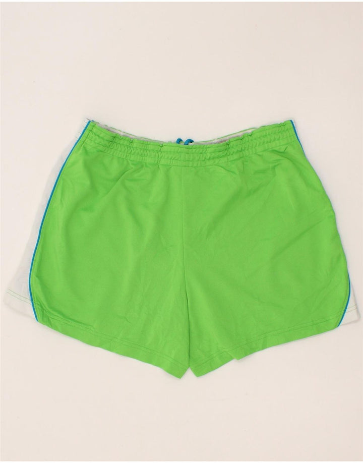 NIKE Womens Sport Shorts US 12/14 Large  Green Colourblock Polyester Vintage Nike and Second-Hand Nike from Messina Hembry 