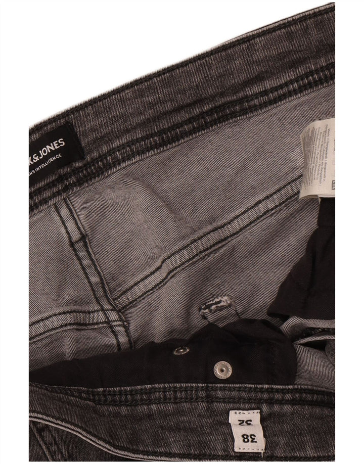 Jeans slim da uomo Jack & Jones W38 L32 cotone grigio