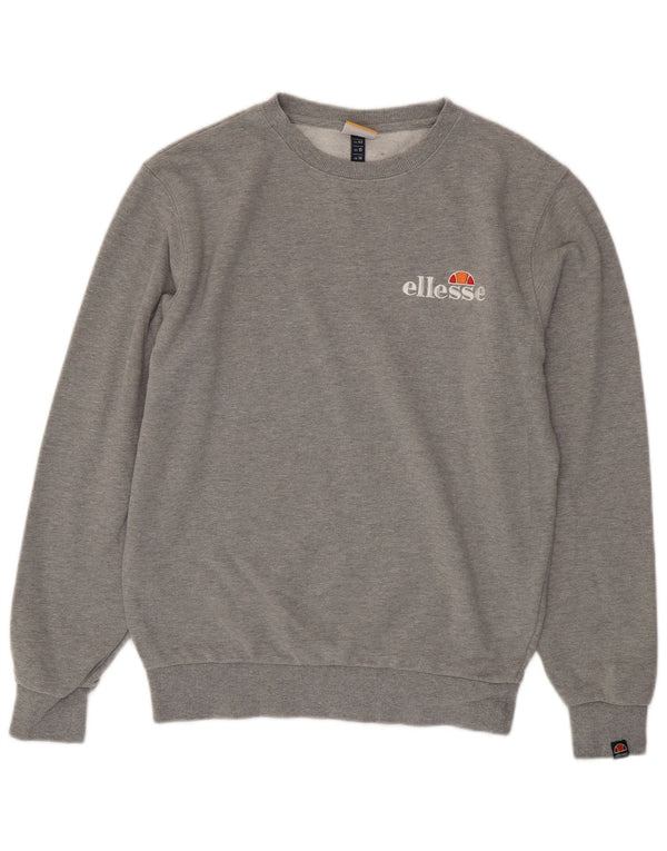 Felpa grafica da donna Ellesse Maglione UK 14 Large Grigio Cotone