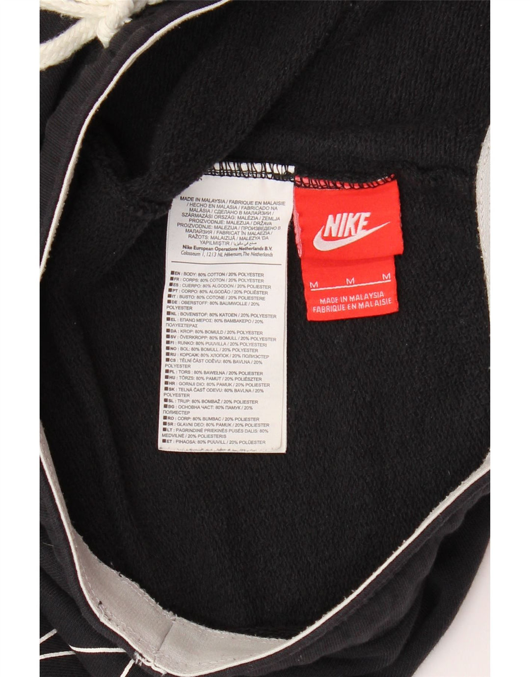 Pantaloncini sportivi grafici da uomo NIKE medio cotone nero