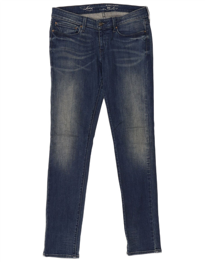 Jeans skinny da donna con curvatura leggera LEVI'S W30 L34 cotone blu