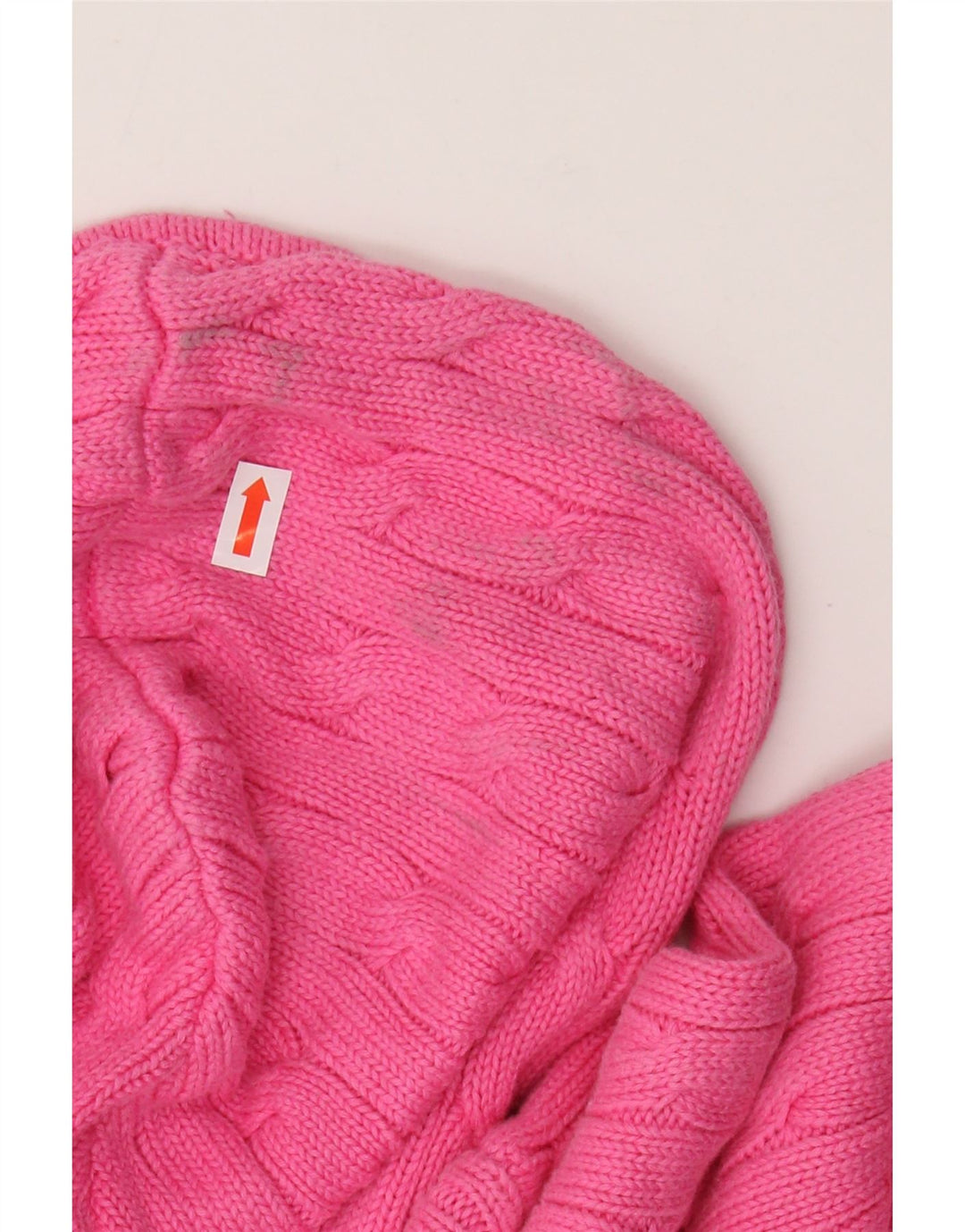 Maglione cardigan corto con cappuccio da donna Ralph Lauren UK 16 grande cotone rosa