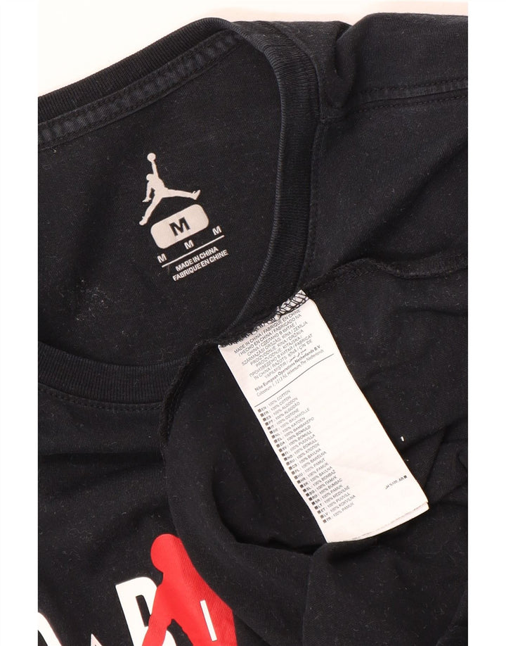T-shirt grafica da uomo Jordan Top in cotone nero medio