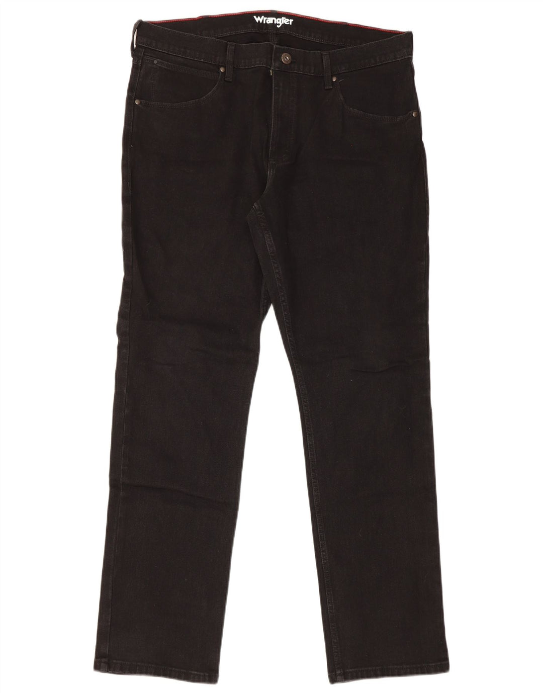 Jeans dritti regolari da donna Wrangler W36 L32 cotone nero