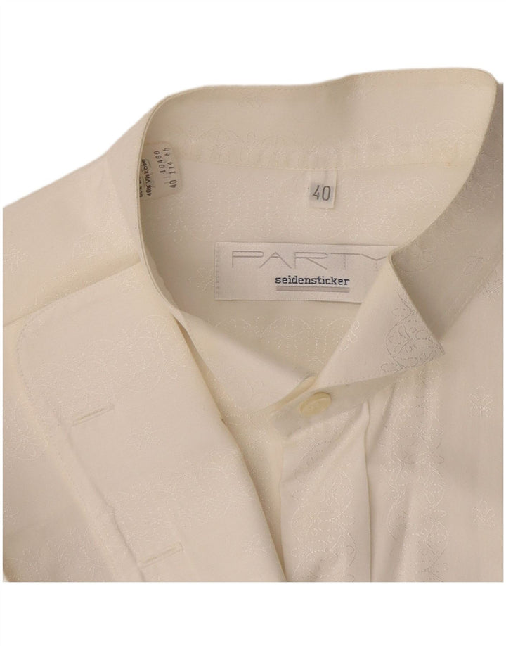 Seidensticker Camicia formale da uomo taglia 40 Cotone floreale bianco medio