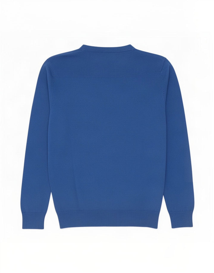Maglione maglione con scollo a V da uomo Jack & Jones in cotone blu medio