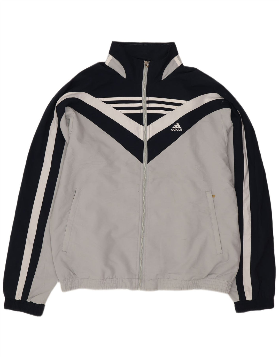 Tuta intera da uomo Adidas UK 40/42 Medium Blu Navy Colourblock Poliestere