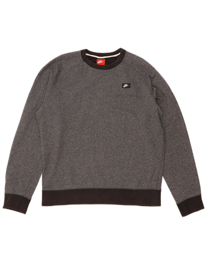 Felpa Nike Uomo Maglione Cotone Grigio Medio