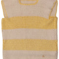 Canottiera vintage da donna UK 14 a righe bianche medie