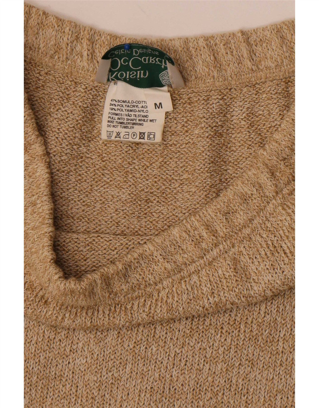 Gonna lunga in maglia da donna Roisin McCarthy media W30 cotone beige