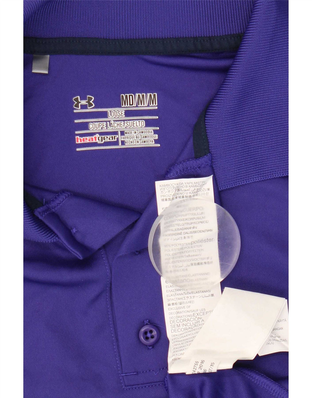 Polo Under Armour da uomo Heat Gear in poliestere blu medio