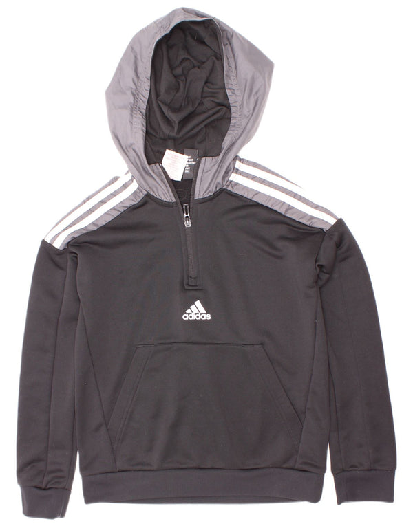 Felpa con cappuccio Adidas Aeroready Zip Neck da ragazzo 9-10 anni Colorblock nero