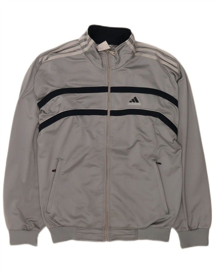 Adidas Giacca da uomo con grafica grafica Giacca grande in poliestere color block grigio