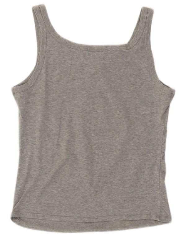 Richmond Womens Crop Graphic Vest Top UK 10 Small Grey