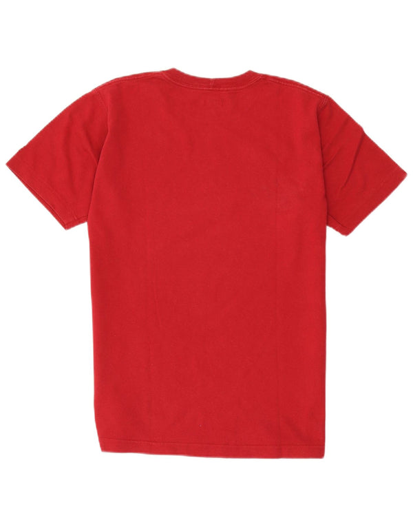 T-shirt grafica da uomo Carhartt Top piccola in cotone rosso