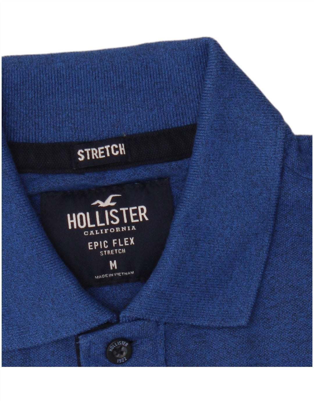 Polo elasticizzata da uomo Hollister blu medio