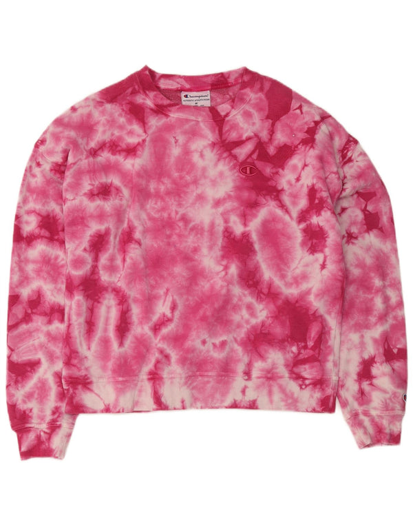 Felpa oversize da donna Champion UK 14 Medium Pink Tie Dye