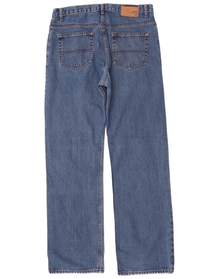 Jeans dritti da uomo Marks & Spencer blu Harbour W34 L33 cotone