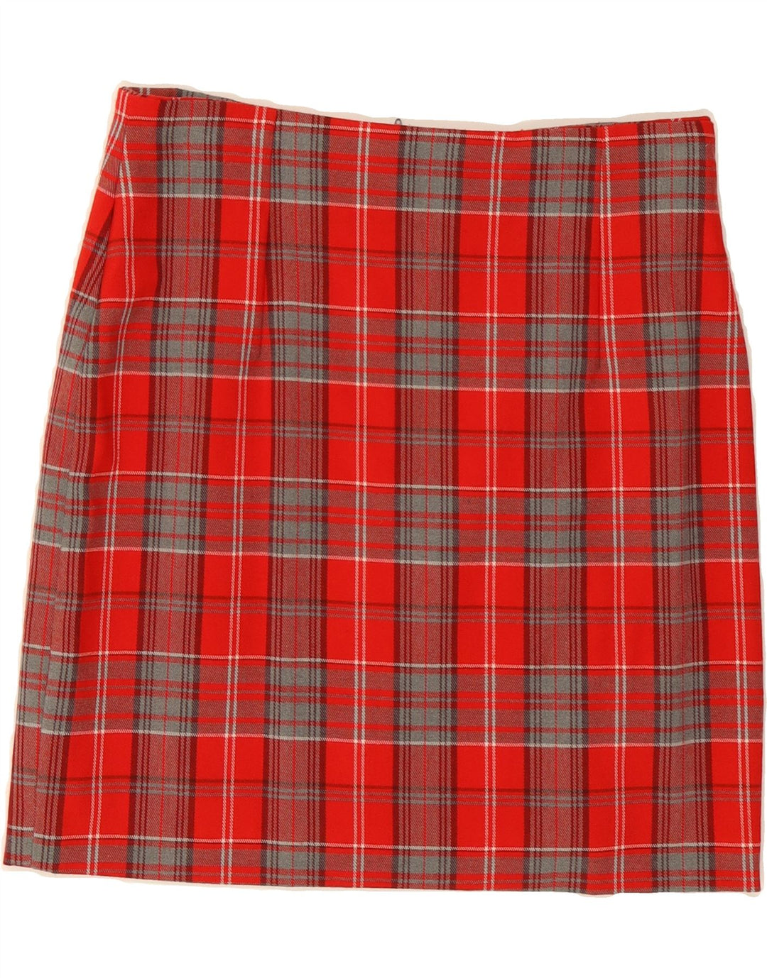 VINTAGE Womens Mini Skirt W32 Large Red Check Vintage Vintage and Second-Hand Vintage from Messina Hembry 
