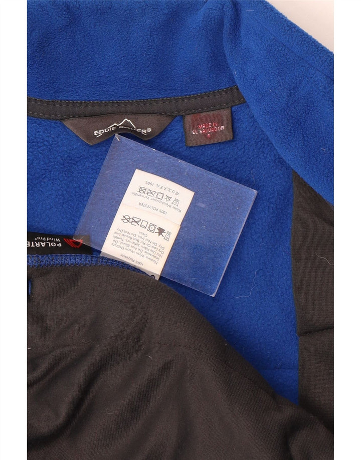 EDDIE BAUER Gilet in pile da uomo UK 36 Small Blu Colourblock Poliestere