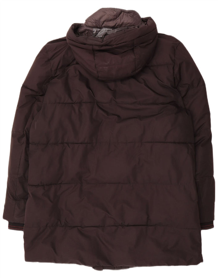 Cappotto imbottito con cappuccio da uomo Michael Kors UK 40 grande poliestere nero