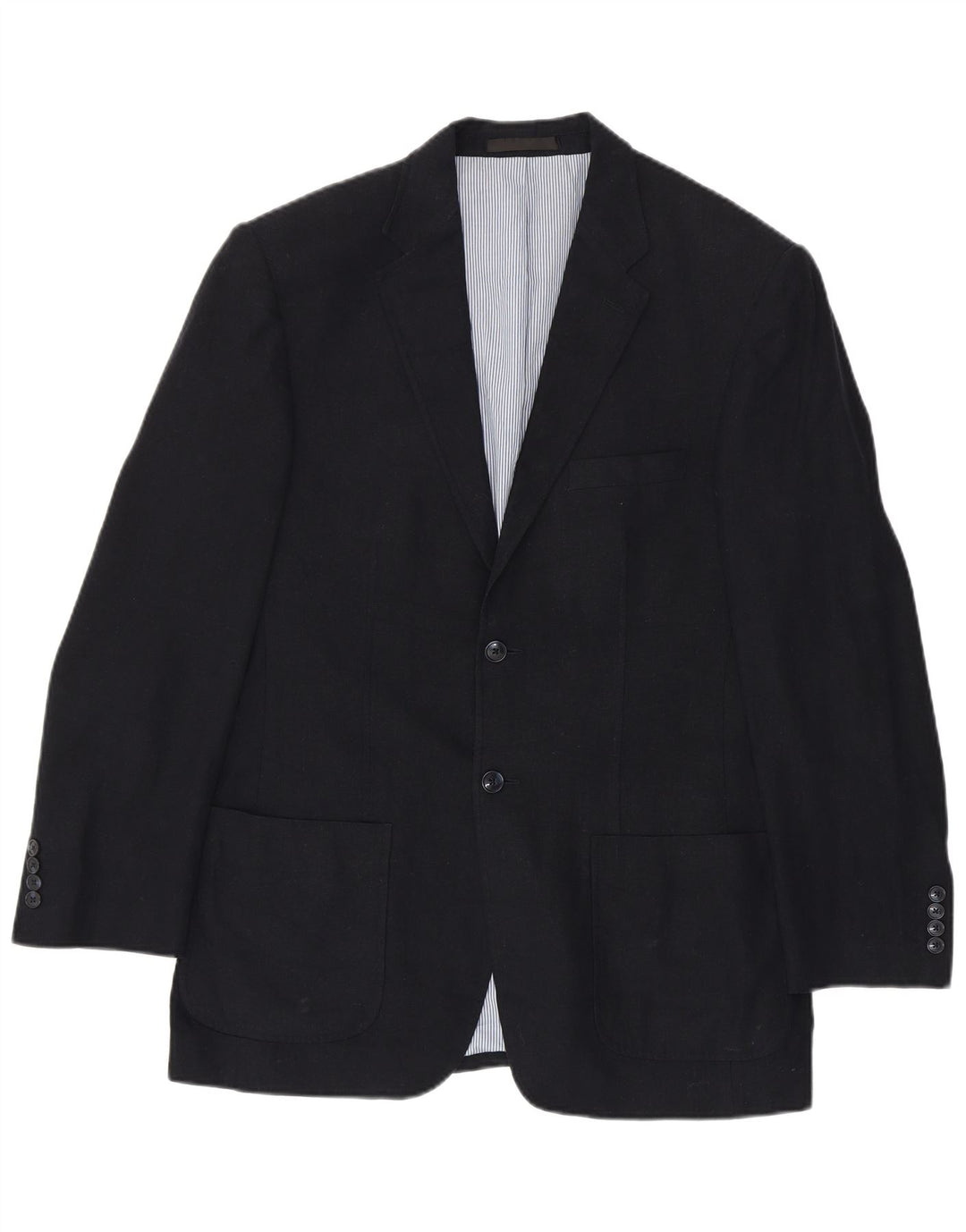 Giacca blazer a 2 bottoni da uomo Marks & Spencer UK 38 Lino medio blu navy