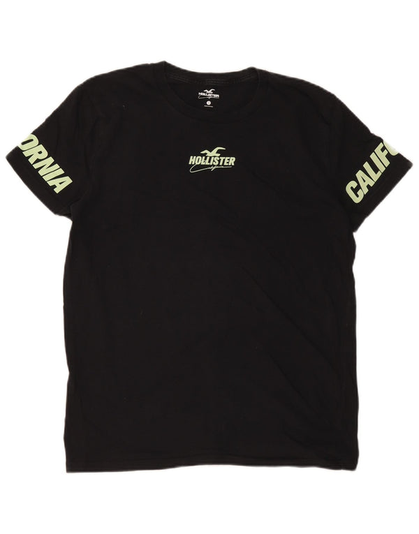 T-shirt grafica da uomo Hollister Top Small Nera