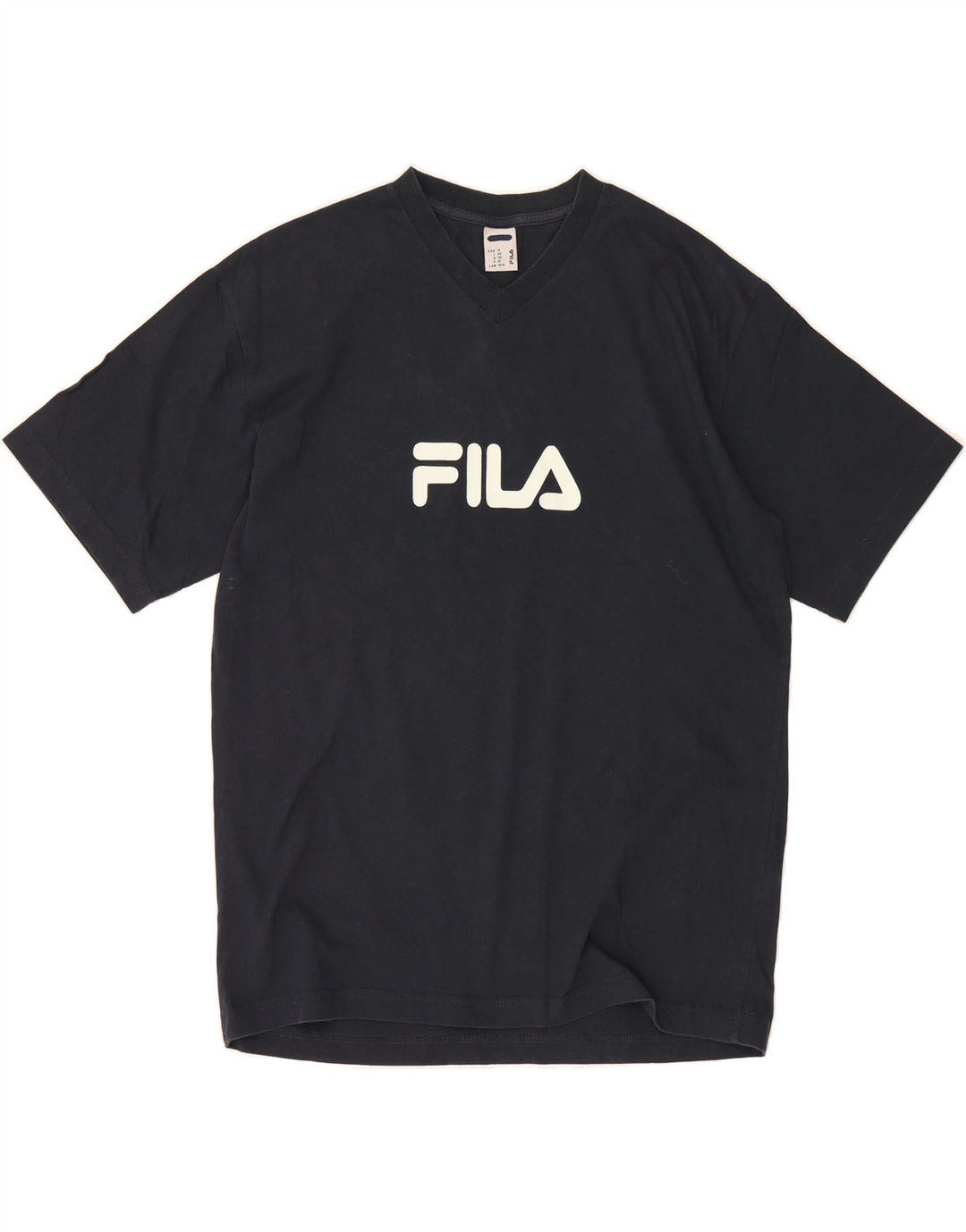 FILA Mens Graphic T-Shirt Top IT 50 Medium Black Vintage Fila and Second-Hand Fila from Messina Hembry 
