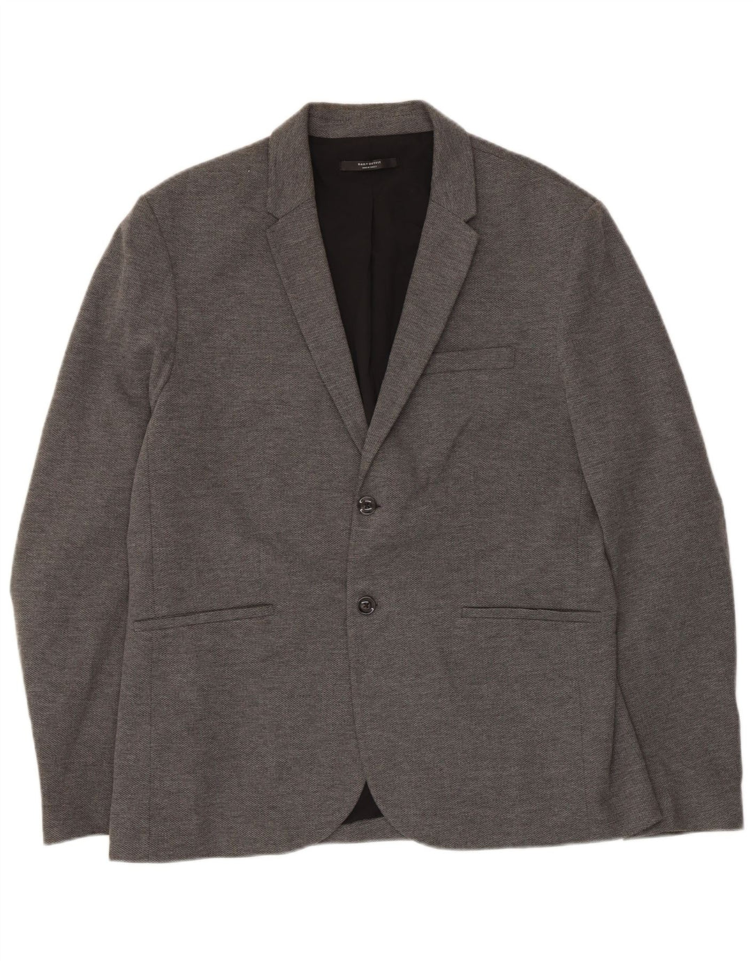 Giacca blazer vintage da uomo a 2 bottoni UK 38 Cotone grigio medio