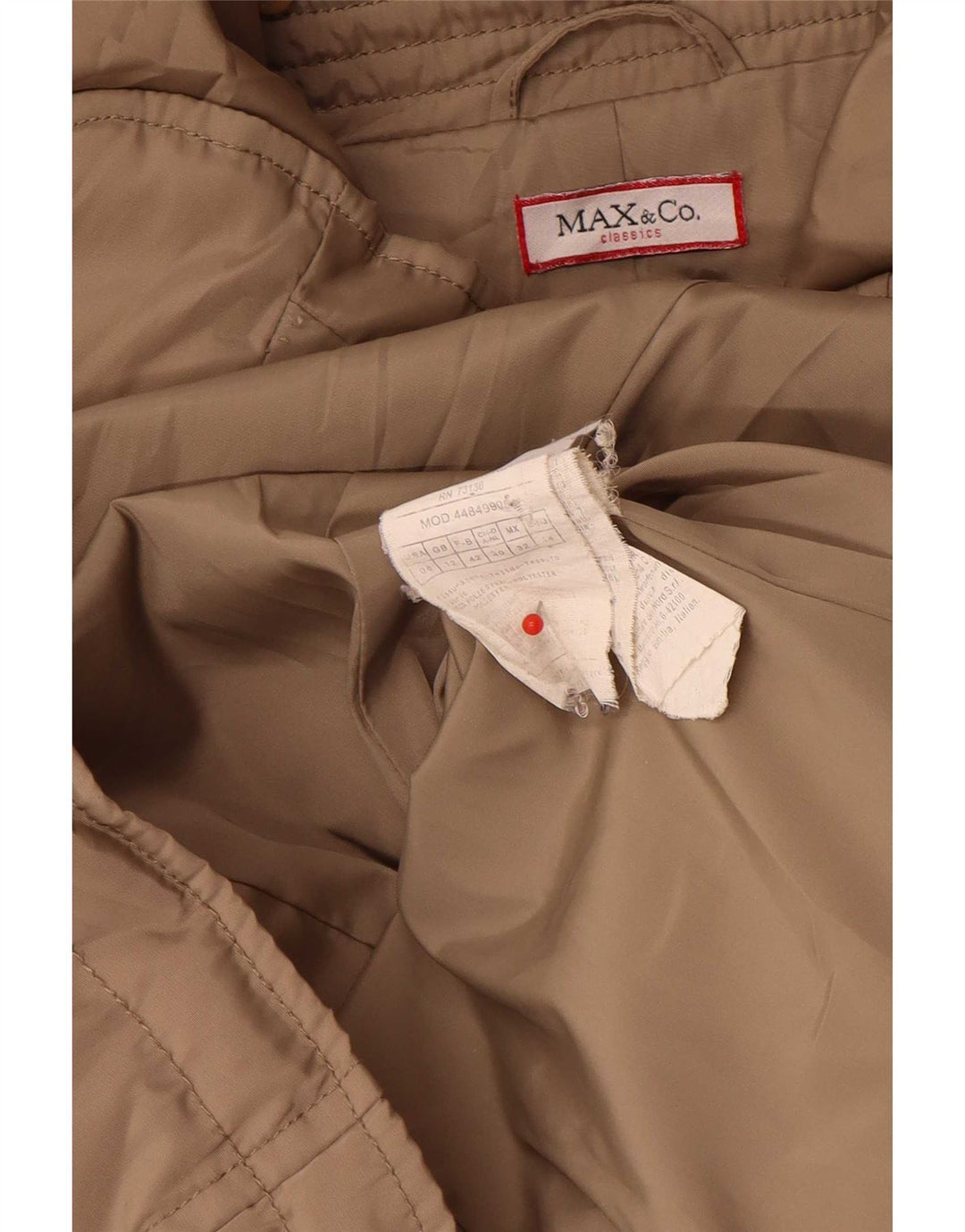 Giacca imbottita da donna Max & Co. UK 12 Classica in poliestere beige medio