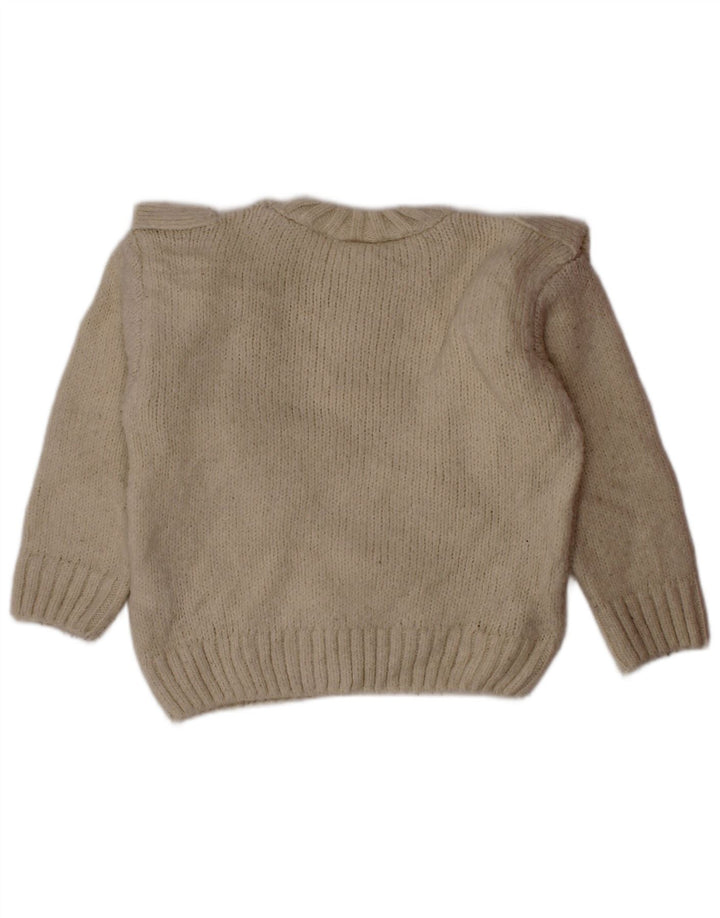 ZARA Baby Girls Crew Neck Jumper Sweater 18-24 Months Off White