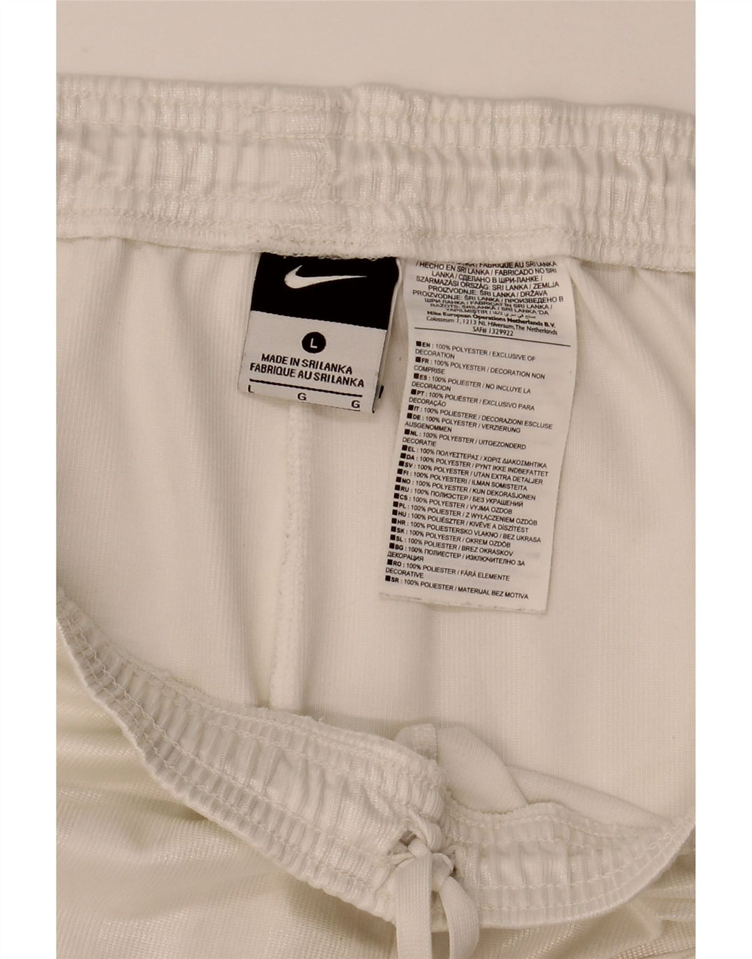 Pantaloncini sportivi da uomo Nike Large bianchi in poliestere