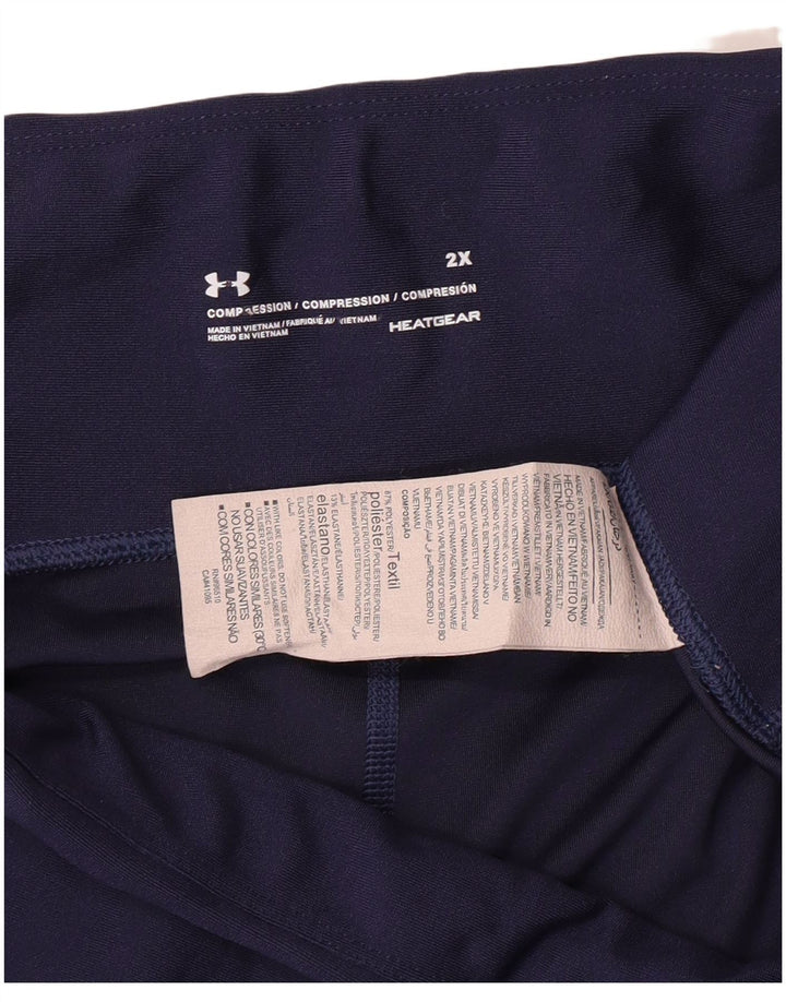 Leggings Capri a compressione da donna Under Armour UK 20 2XL Blu Navy Sport