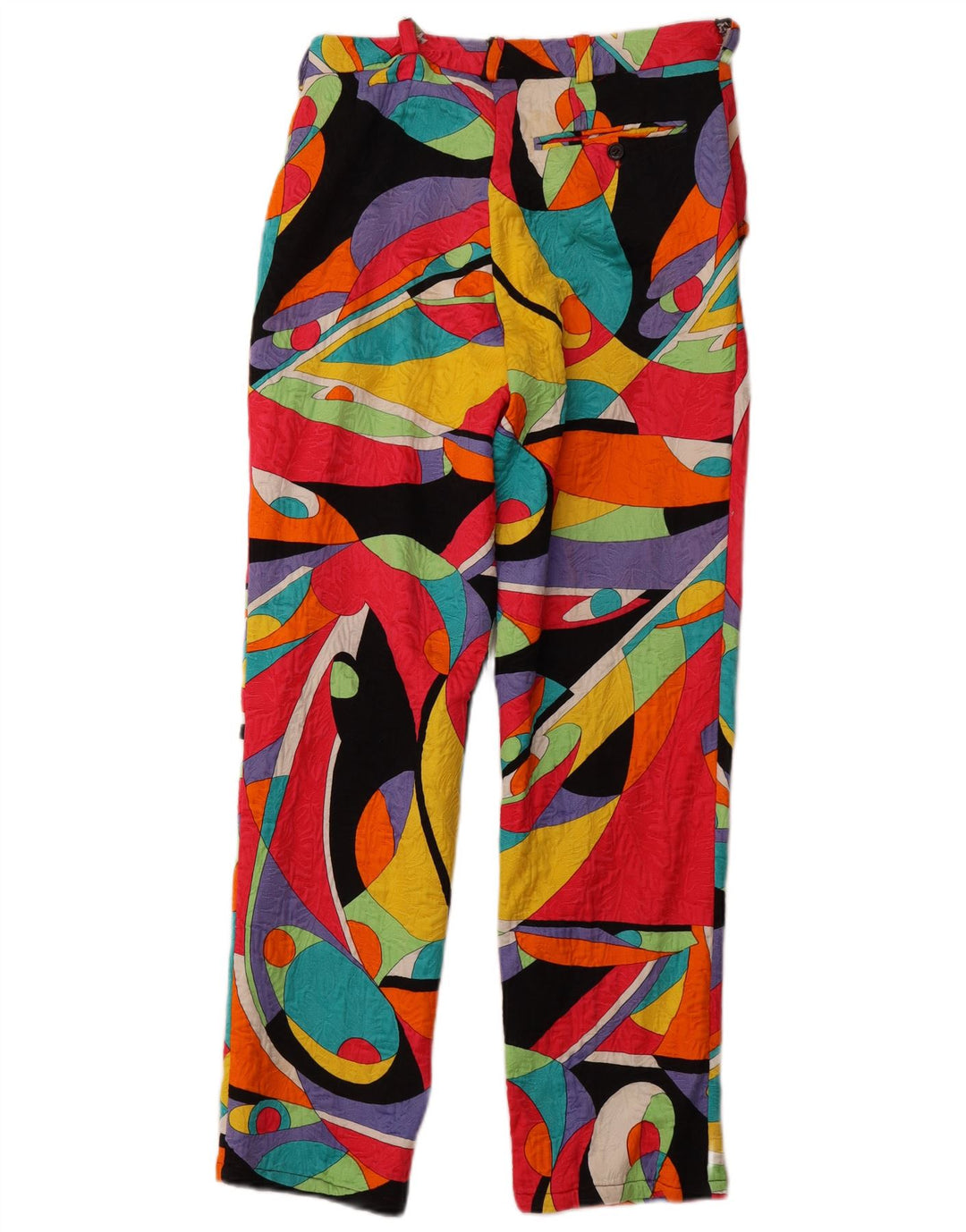 Pantaloni chino da donna a vita alta VINTAGE IT 46 Large W30 L28 Multicolore