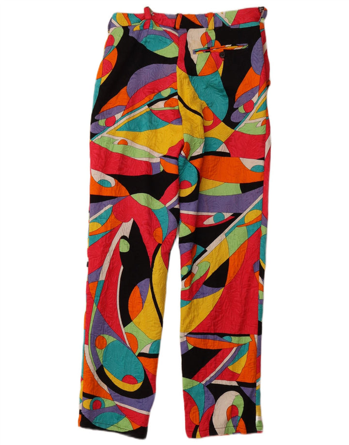 Pantaloni chino da donna a vita alta VINTAGE IT 46 Large W30 L28 Multicolore