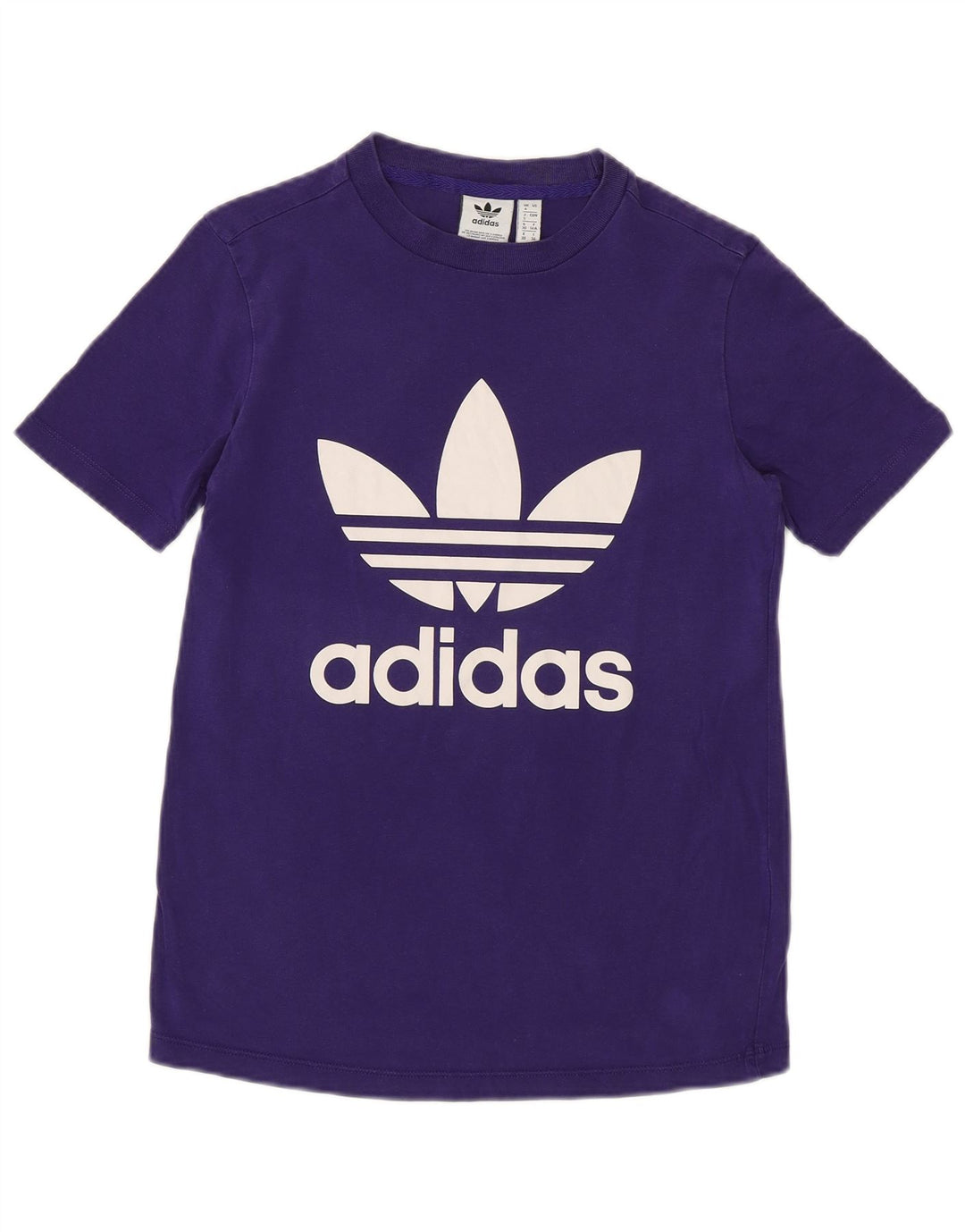 T-shirt grafica da donna ADIDAS Top UK 4 XS cotone viola