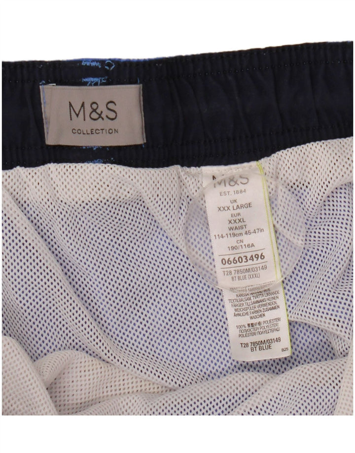 Pantaloncini da bagno da uomo Marks & Spencer 3XL blu poliestere