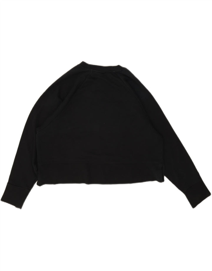 Felpa oversize Nike Dri Fit Crop da donna, taglia UK 16, grande, nera