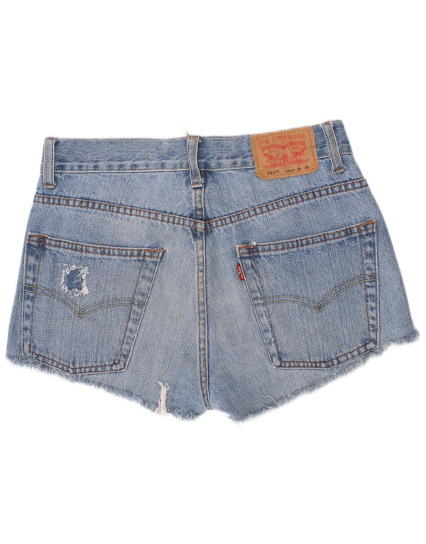 Pantaloncini di jeans Levi's Girls 550 15-16 anni W26 cotone blu