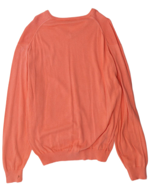 LACOSTE Maglione da uomo con scollo a V taglia 4 arancione medio