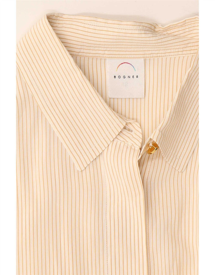 Bogner Camicia da donna vestibilità regolare EU 42 Large Beige Striped
