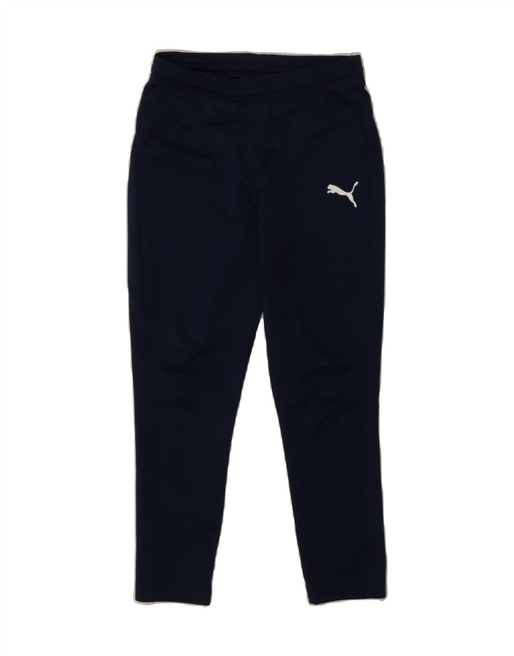 PUMA Boys Tracksuit Trousers 7-8 Years Small  Navy Blue Polyester Vintage Puma and Second-Hand Puma from Messina Hembry 
