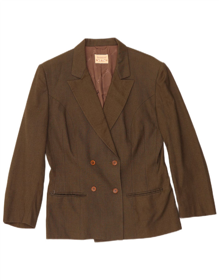 Giacca blazer doppiopetto da donna Brooksfield IT 44 media viscosa kaki