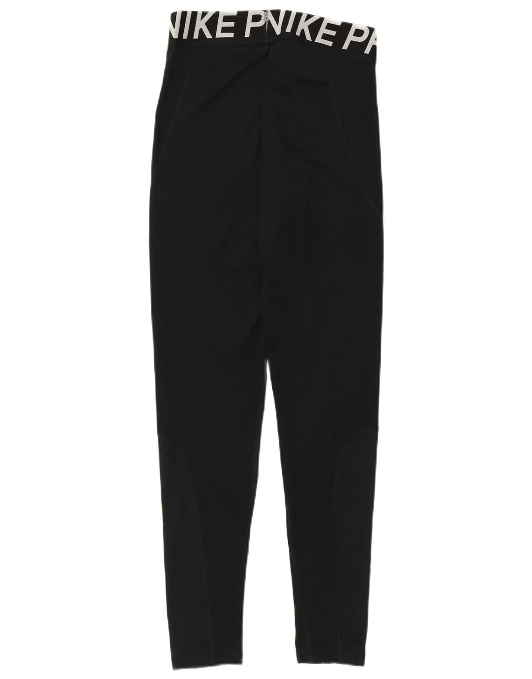 NIKE Womens Dri Fit Graphic Leggings UK 12 Medium Black Polyester