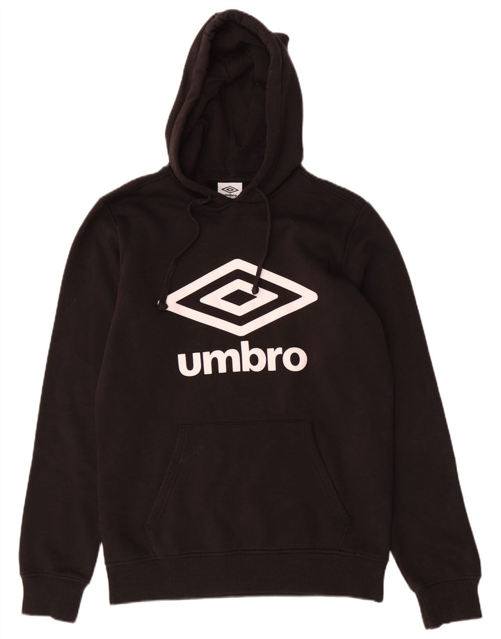 Felpa con cappuccio grafica da uomo Umbro media nera